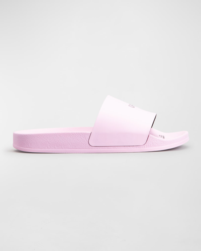 Shop Off-white Off Stamp Logo Pool Sandals In Lilac Black