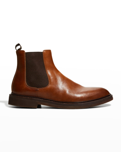 Brunello Cucinelli Men's Leather Flex-sole Chelsea Boots In C8429 Brown |  ModeSens