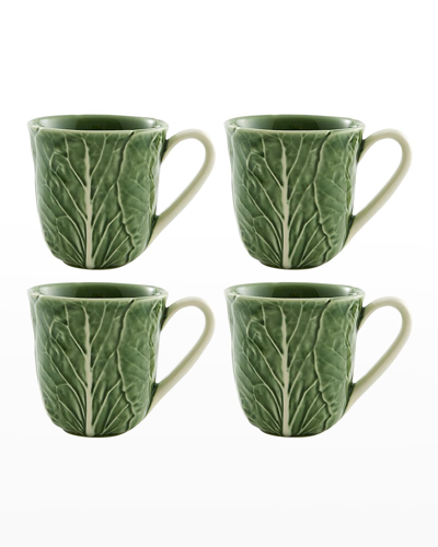 Shop Bordallo Pinheiro Cabbage 16.9 Oz. Mugs, Green - Set Of 4