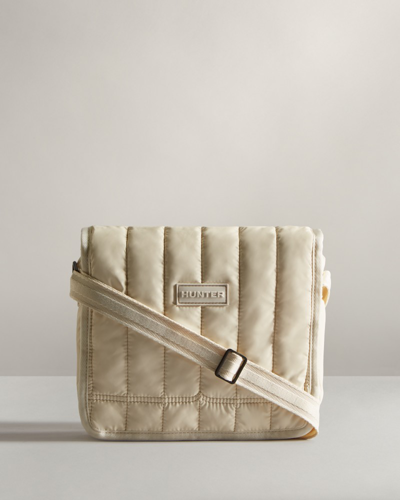 Hunter Intrepid Puffer Mini Messenger Bag In White | ModeSens