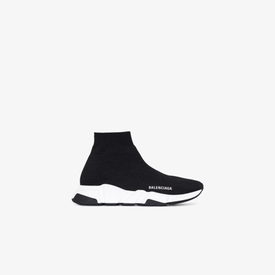 Shop Balenciaga Speed Sneakers In Strickoptik In Black