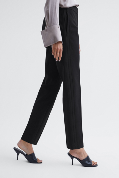 Shop Reiss Vera - Black Ponte Tapered Trousers, Us 2