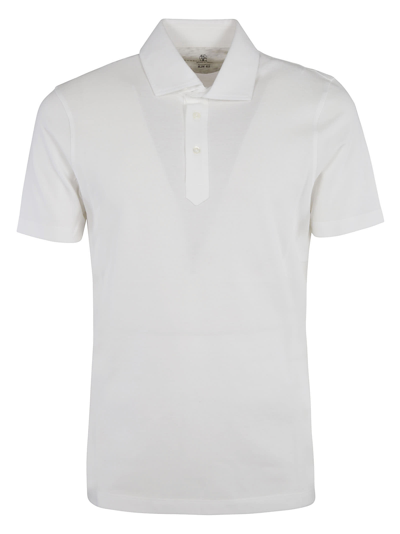 Shop Brunello Cucinelli Classic Plain Polo Shirt In White