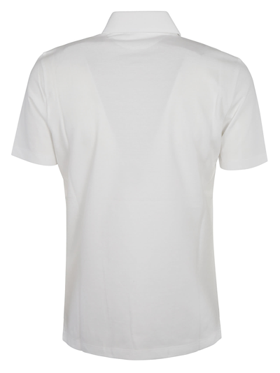 Shop Brunello Cucinelli Classic Plain Polo Shirt In White