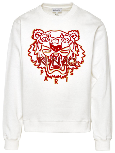 Shop Kenzo Tiger New Year Crewneck Sweatshirt In White