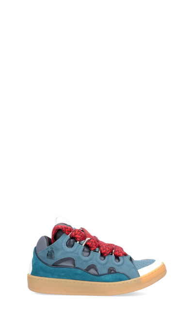 Shop Lanvin Sneakers In Blue/neutrals