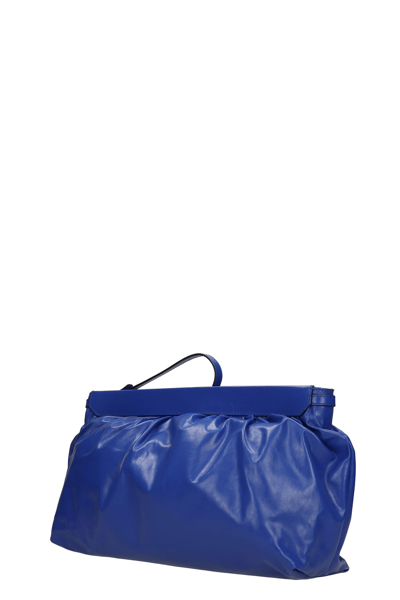 Shop Isabel Marant Luz Clutch In Blue Leather