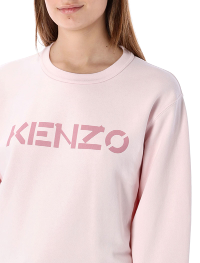 Shop Kenzo Logo Classic Sweatshirt In Pink