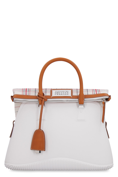 Shop Maison Margiela 5ac Handbag In White