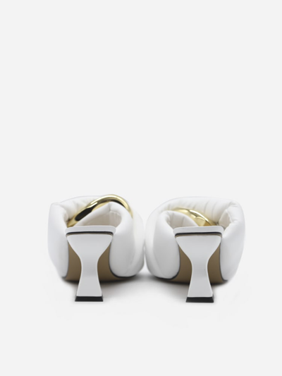 Shop Jw Anderson Chain Twist Leather Mules In White
