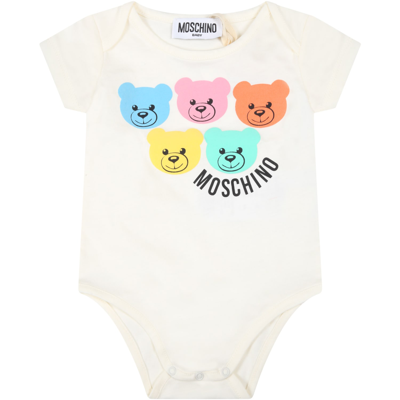 Shop Moschino Multicolor Set For Baby Boy In Blue