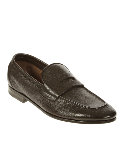 Shop Henderson Baracco Loafer Cervo Vacchetta In Brown