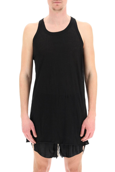 Shop Rick Owens Long Jersey Tank Top In Black