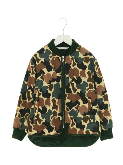 Shop Palm Angels Camu Jacket In Green
