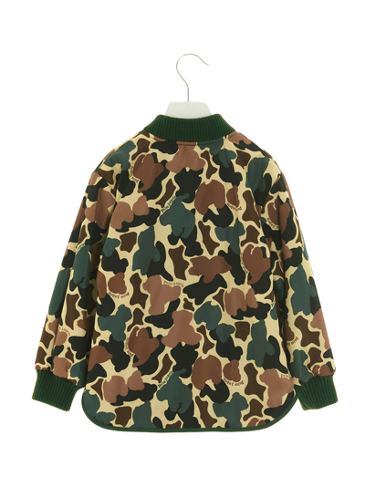 Shop Palm Angels Camu Jacket In Green