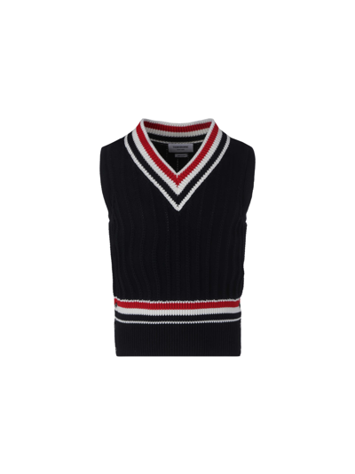 Shop Thom Browne Gilet In Blue