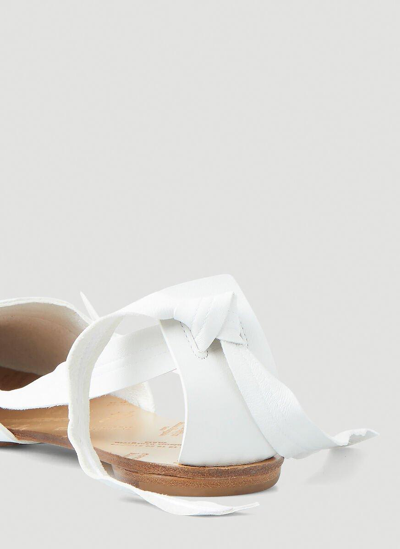 Shop Maison Margiela Tabi Strapped Ballet Shoes In White