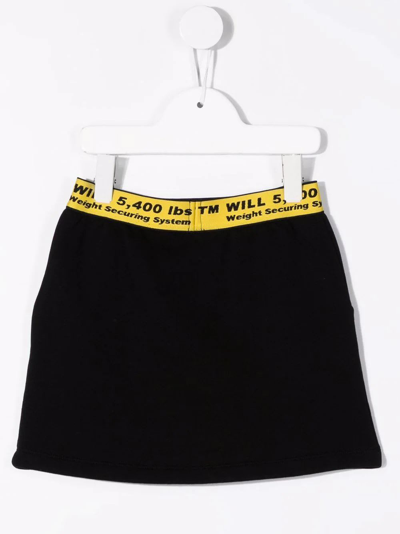 Shop Off-white Kids Off Industrial Sweat Skirt In Black