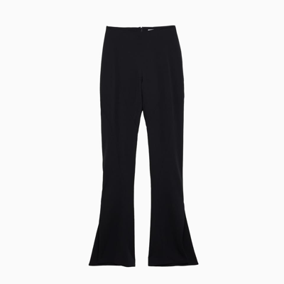 Shop Monot Flare Ankle Slit Pants 17fw21 In Black
