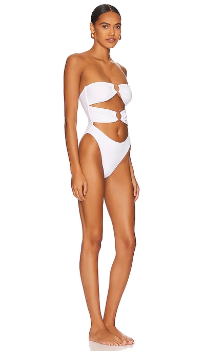 Shop Solid & Striped The Ariana One Piece In Marshmallow
