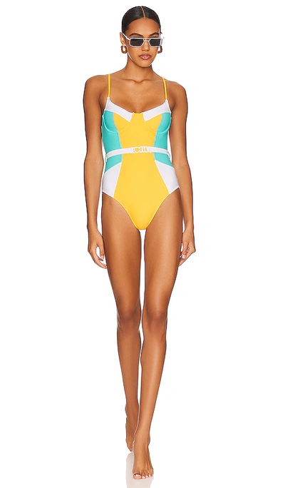 Shop Solid & Striped The Spencer One Piece In Solid Colorblock