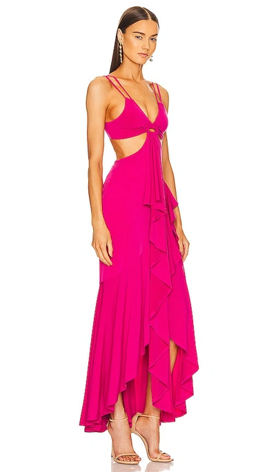 Shop Michael Costello X Revolve Trent Gown In Hot Pink