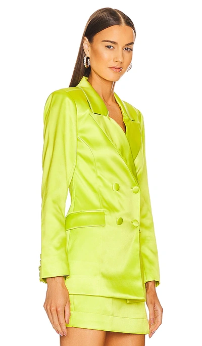 Shop Michael Costello X Revolve Marissa Blazer In Neon Green