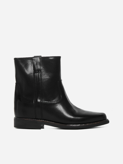 Shop Isabel Marant Susee Leather Ankle Boots