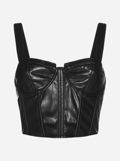 Shop Alice And Olivia Jeanna Faux Leather Bustier Top