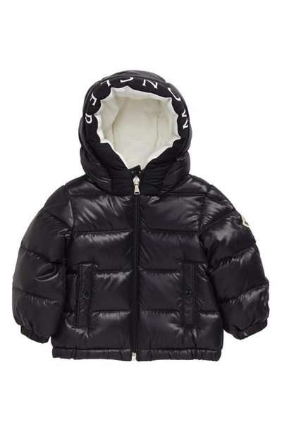 Shop Moncler Kids' Salzman Hooded Puffer Jacket In Navy