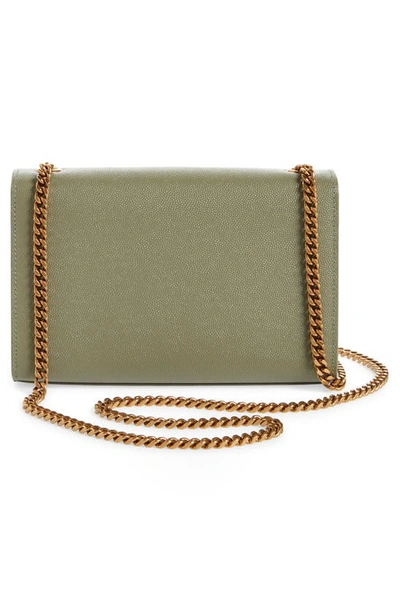 Shop Saint Laurent Small Kate Leather Crossbody Bag In Light Sage