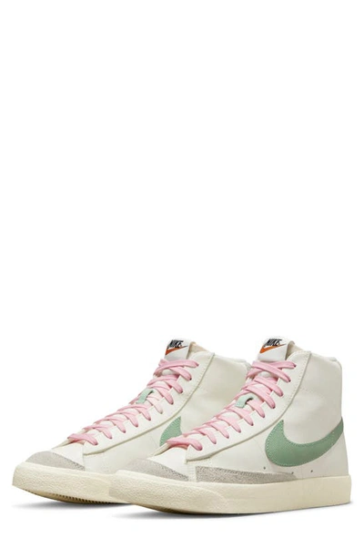 Shop Nike Blazer Mid '77 Premium Sneaker In Sail/ Green/ Milk/ Off Noir