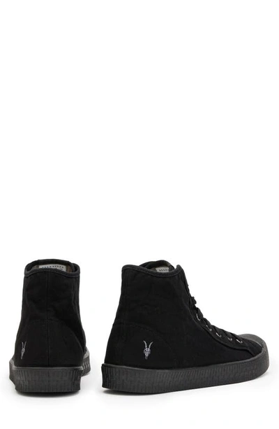 Shop Allsaints Max High Top Sneaker In Black / Black