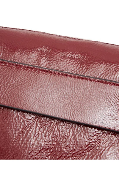 Shop Allsaints Colette Leather Crossbody Bag In Liquid Red