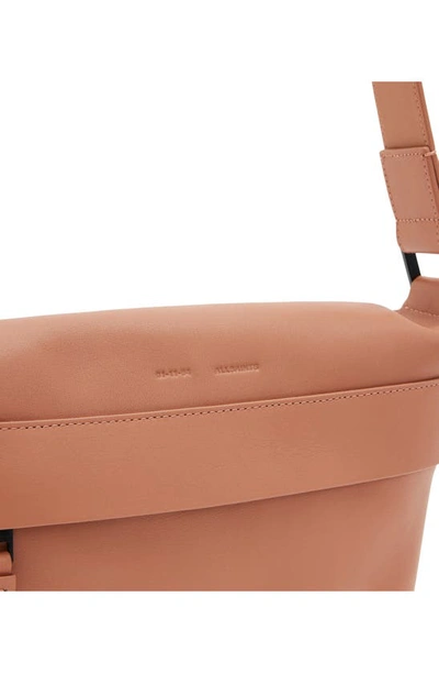 Shop Allsaints Colette Leather Crossbody Bag In Elasto Pink