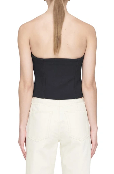 Shop Anine Bing Thea Strapless Top In Black