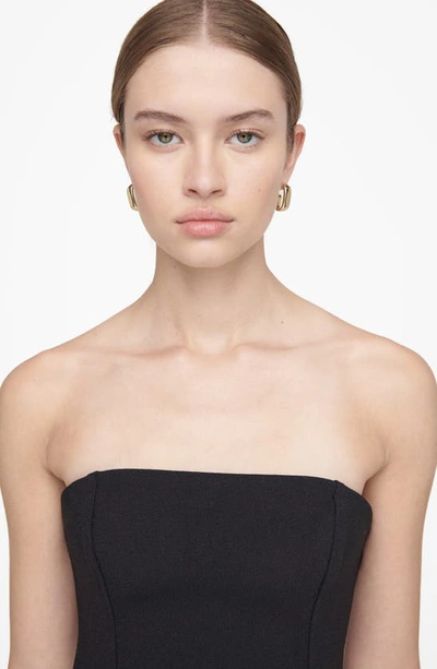 Shop Anine Bing Thea Strapless Top In Black