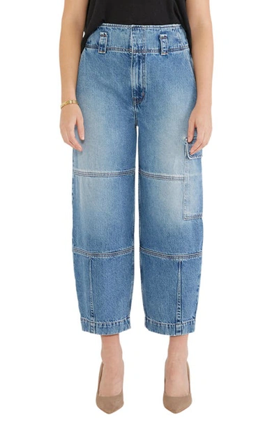Shop Etica Juni High Waist Crop Relaxed Cargo Jeans In North Shore
