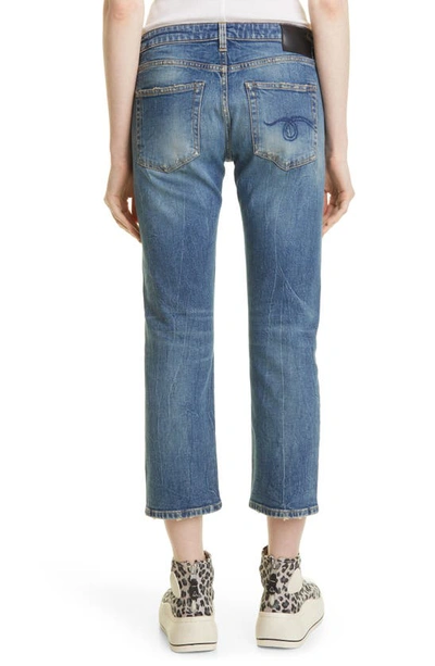 Shop R13 Straight Leg Boy Jeans In Kelly Stretch