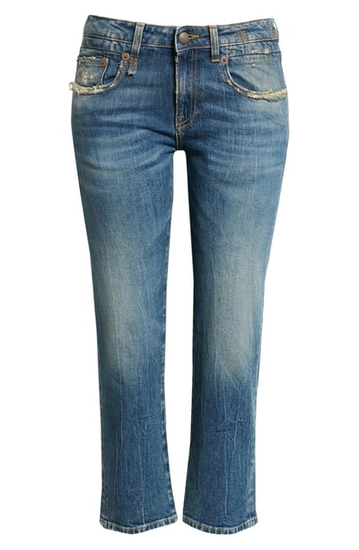 Shop R13 Straight Leg Boy Jeans In Kelly Stretch