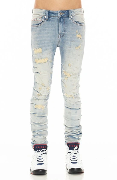 Shop Cult Of Individuality Punk Nomad Distressed Super Skinny Jeans In Scars
