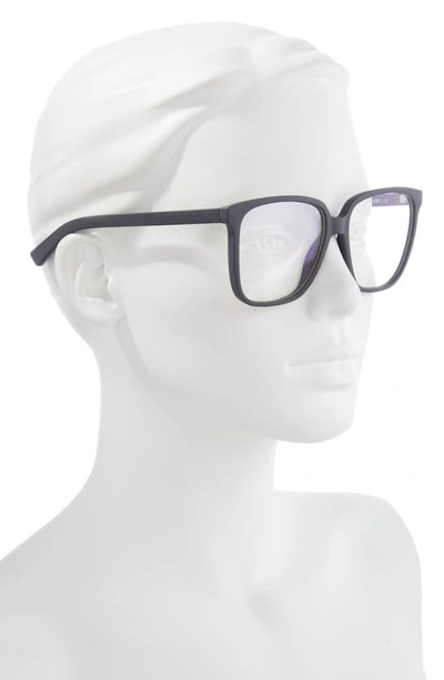 Shop The Book Club Ricehead Inhibited 55mm Square Blue Light Blocking Reading Glasses In Black Bl