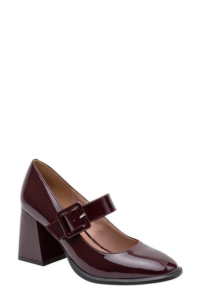 Shop Linea Paolo Belle Mary Jane Pump In Burgundy