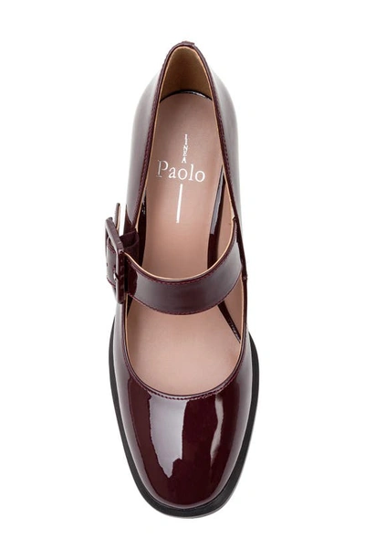 Shop Linea Paolo Belle Mary Jane Pump In Burgundy