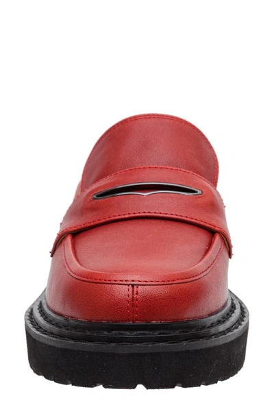 Shop Linea Paolo Elie Platform Loafer In Dark Red