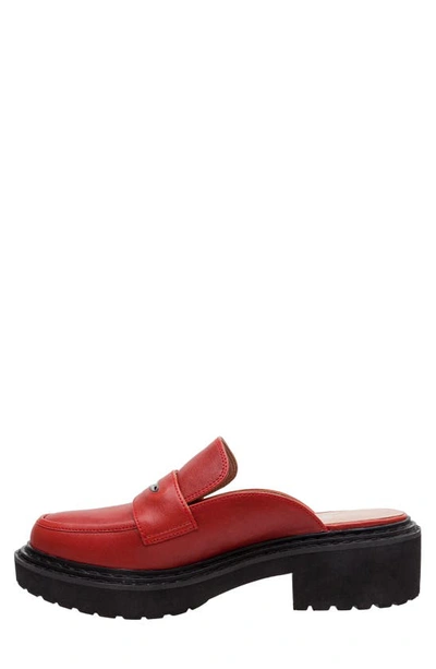 Linea Paolo Elie Platform Loafer In Dark Red