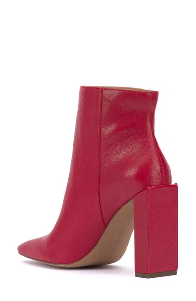 Shop Jessica Simpson Timea Block Heel Bootie In Richest Red