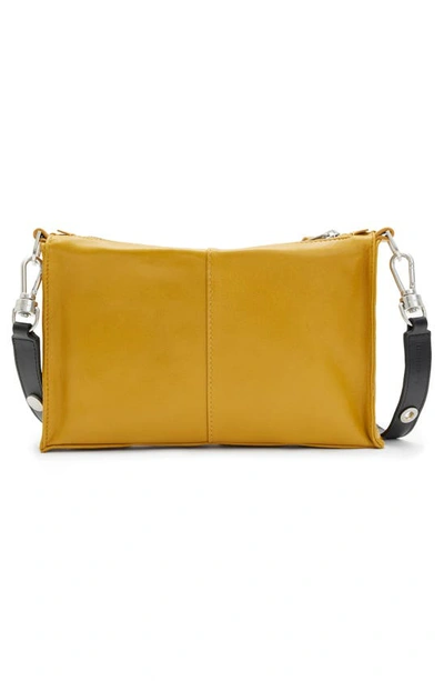 Shop Allsaints Eve Quilted Crossbody Bag In Mustard