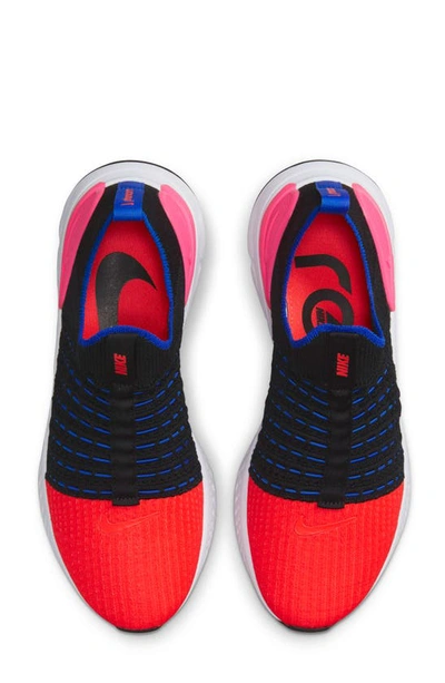 Shop Nike React Phantom Run Fk 2 Running Shoe In Black/ Crimson Pink