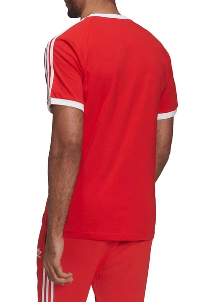 Shop Adidas Originals Adicolor Classics 3-stripes T-shirt In Vivid Red
